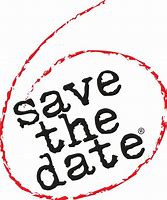 Art of a red circle with the words Save the Date inside Art of a red circle with the words Save the Date inside